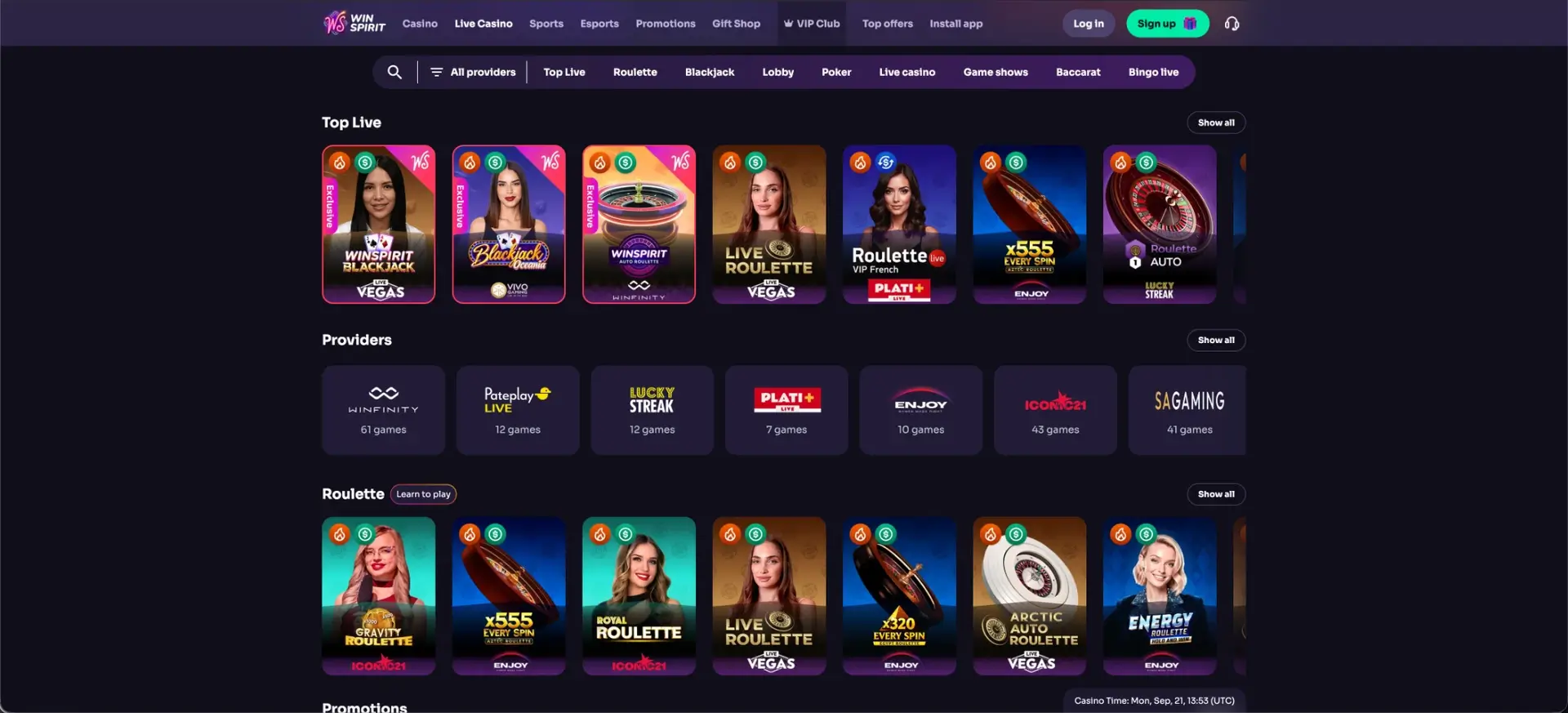Live casino
